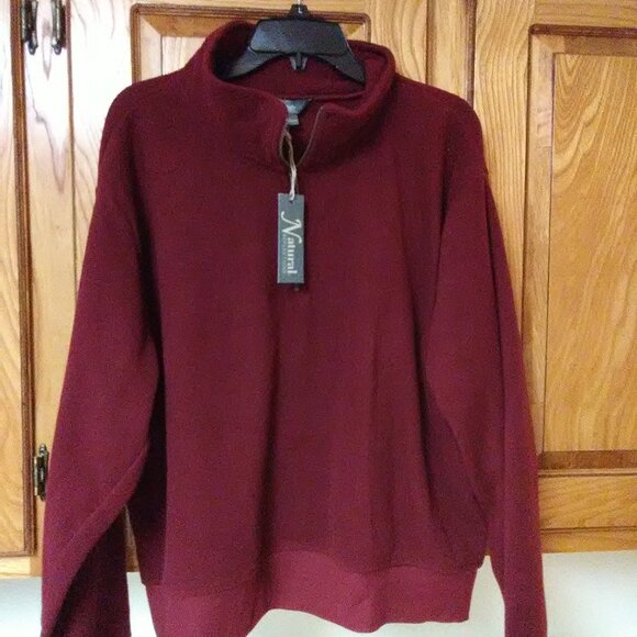 Natural Reflections Tops - Natural Reflections pullover "fleece" maroon color XL - NWT new